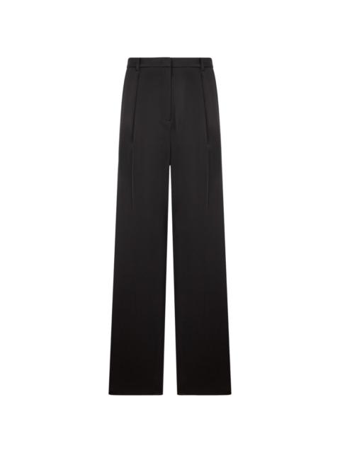 EMPORIO ARMANI pleated twill trousers