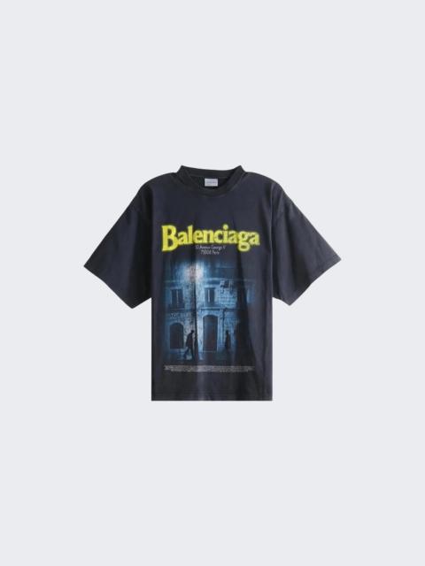 BALENCIAGA The Address Oversized T-shirt Faded Washed Black