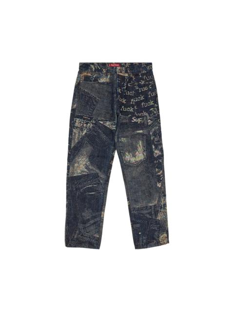 Supreme Supreme Archive Denim Jacquard Regular Jean 'Blue'