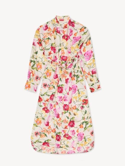 KENZO 'KENZO Wildflower' oversized shirt dress in silk
