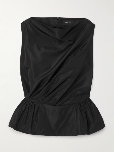 Simone Rocha Draped Taffeta Peplum Top