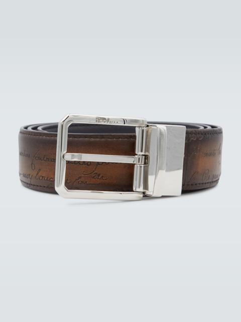 Scritto reversible leather belt