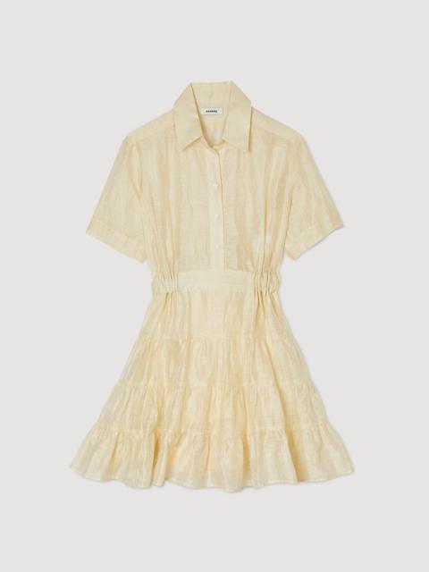 Sandro SHORT RUFFLED DRESS
