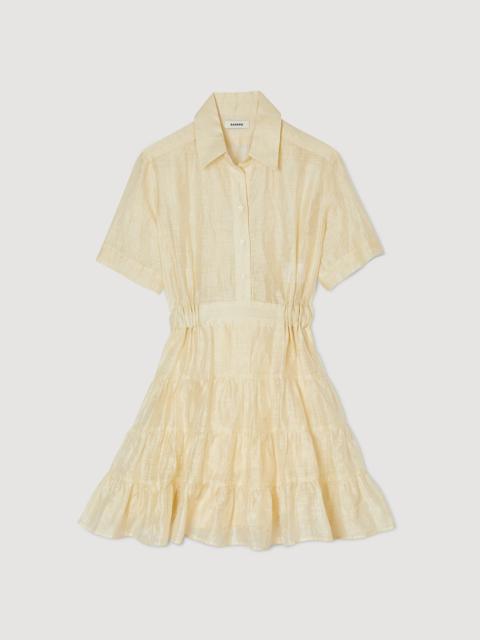 Sandro SHORT RUFFLED DRESS