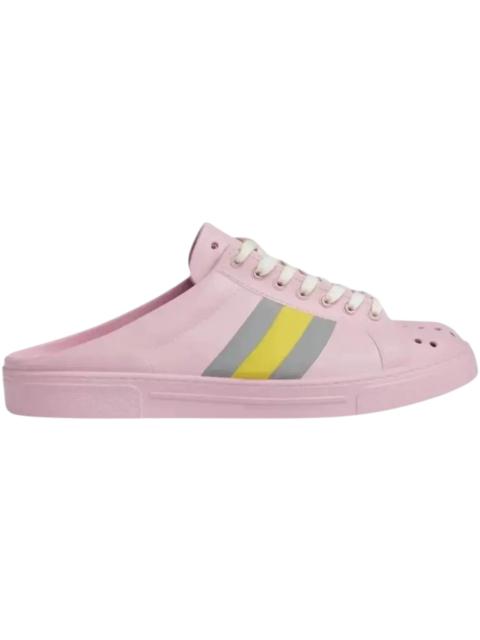 GUCCI Gucci Ace Web Rubber Mules Pink Yellow