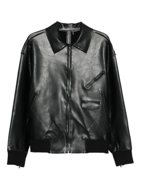 NORMA KAMALI Norma faux-leather shirt jacket