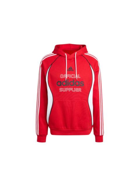 adidas adidas Teamgeist Graphic Fleece Hoodie Better Scarlet White