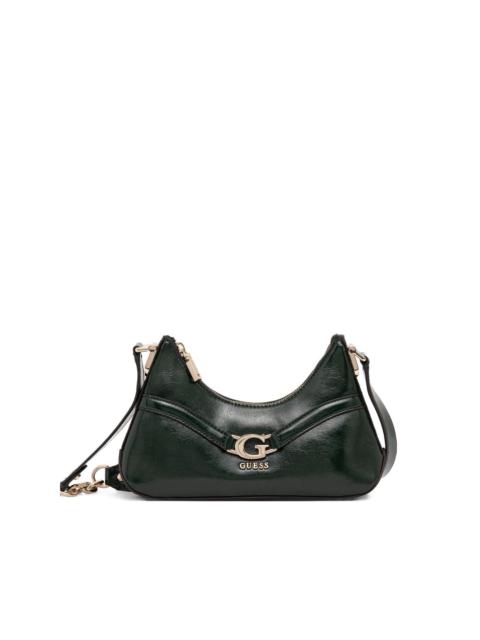 GUESS USA logo plaque satchel