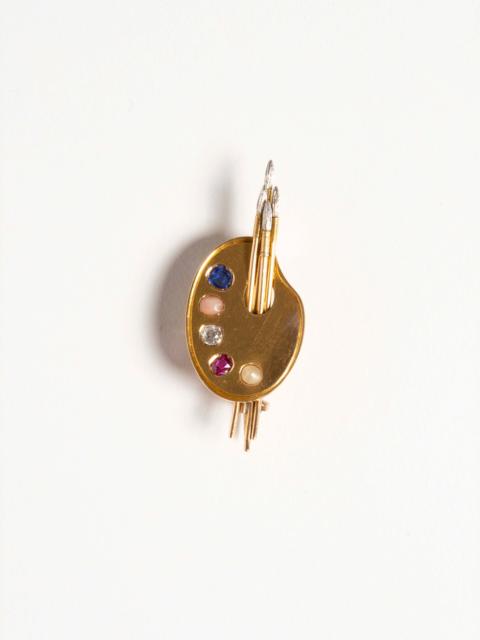 JW Anderson ARTIST'S PALETTE BROOCH IN 18KT GOLD