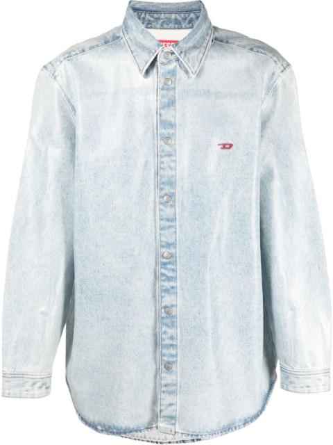 Diesel embroidered-logo denim shirt
