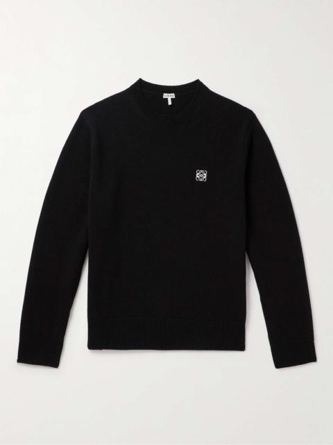 Anagram Logo-Embroidered Wool Sweater