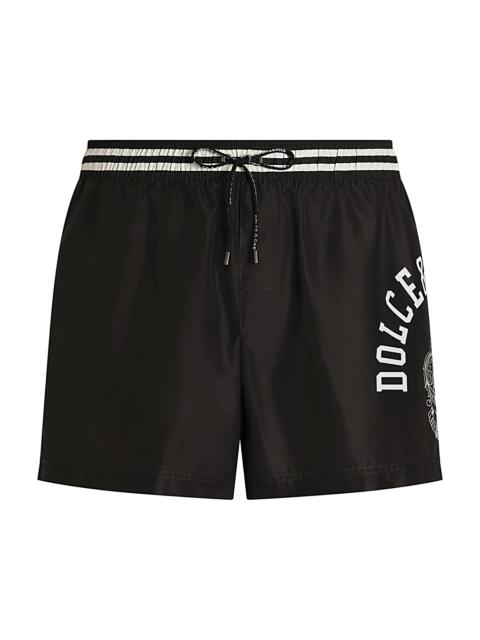 Dolce & Gabbana Men's Logo Swim Trunks - Militare Nero