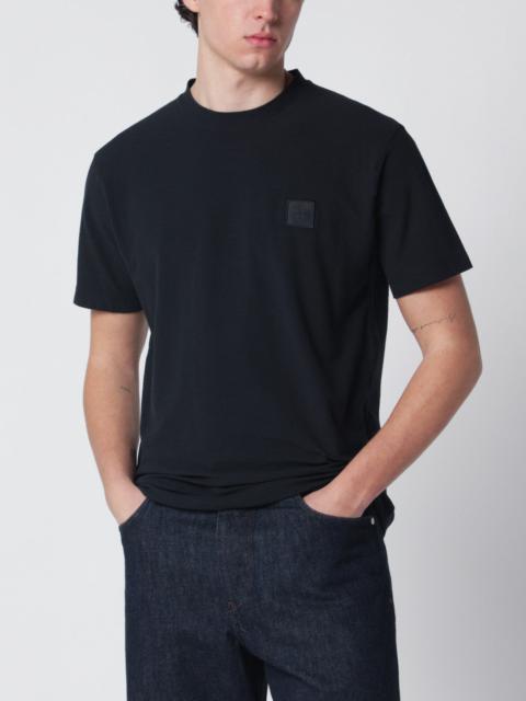 Stone Island Navy blue T-shirt with logo patch