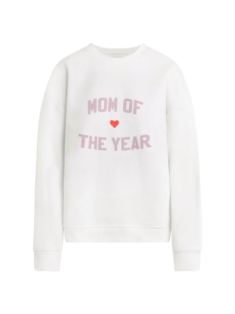 Favorite Daughter Women's ''Mom Of The Year'' Cotton-Blend Sweatshirt - White Wisteria