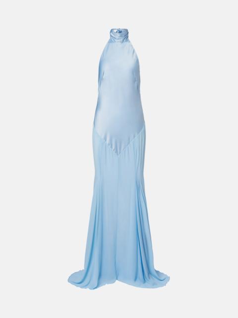 BANANHOT Andrea halterneck maxi dress