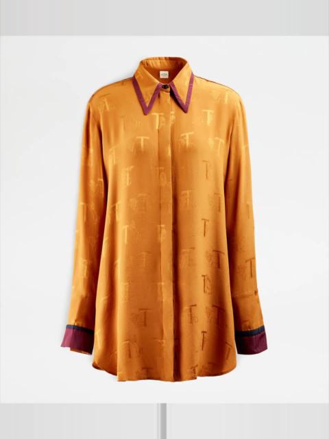 Tod's SHIRT IN SILK - YELLOW