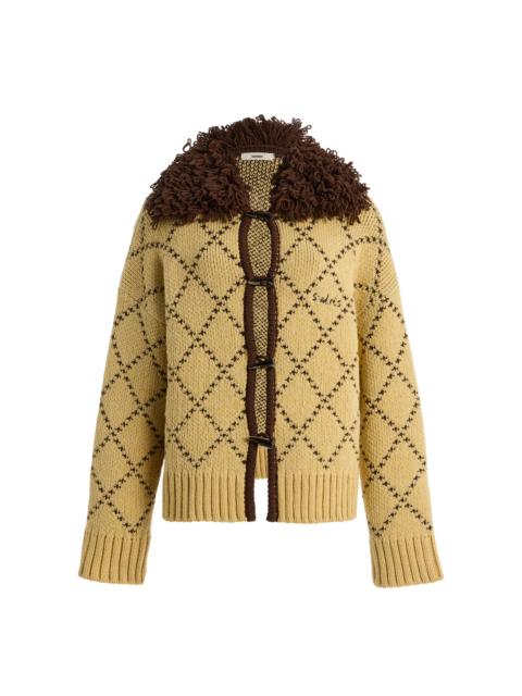 SIEDRÉS Ollie Knitted Wool-Blend Cardigan