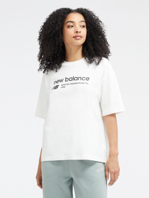 New Balance Linear Heritage Jersey Oversized T-Shirt