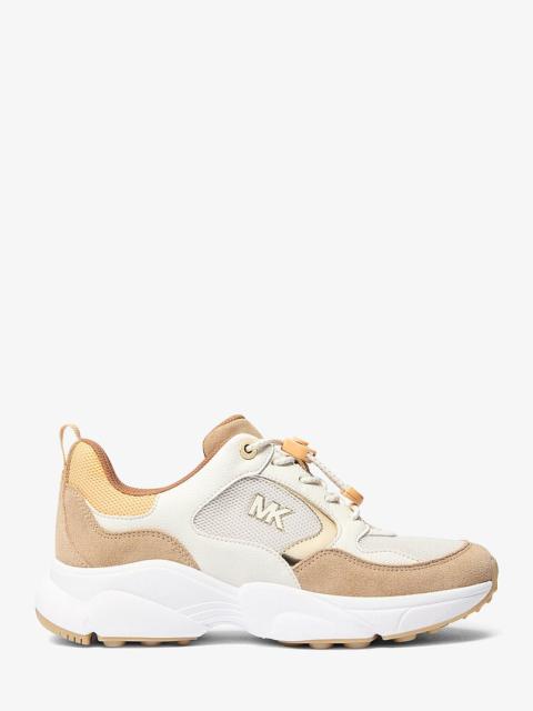MICHAEL KORS Jett Mixed-Media Trainer