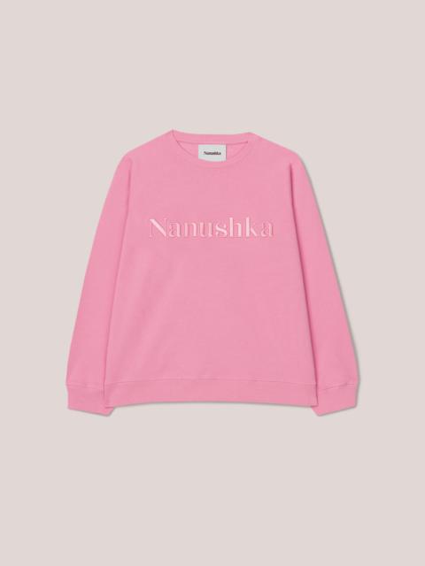 Nanushka REMY - Organic cotton logo sweatshirt - Pink