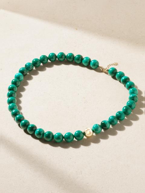 MATEO 14-karat Gold Malachite Necklace