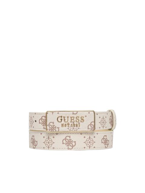 GUESS USA monogram-print logo-plaque belt