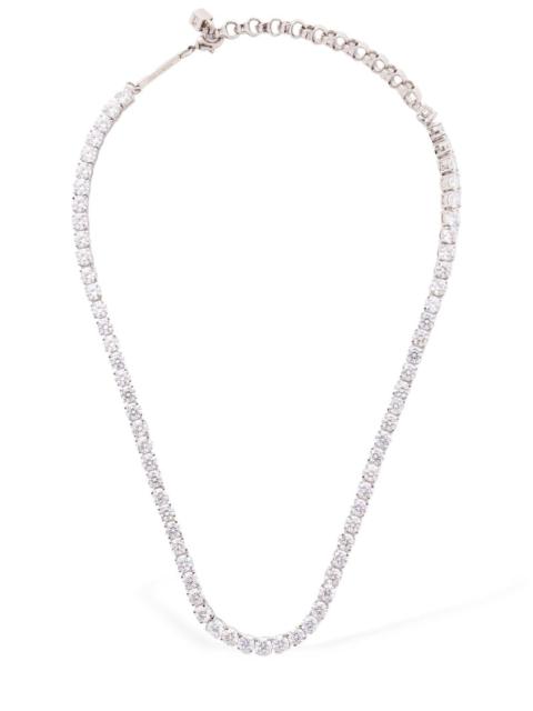 D2 crystal tennis collar necklace