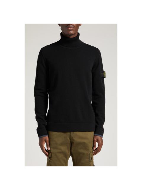 Stone Island Wool Blend Turtleneck in Black at Nordstrom