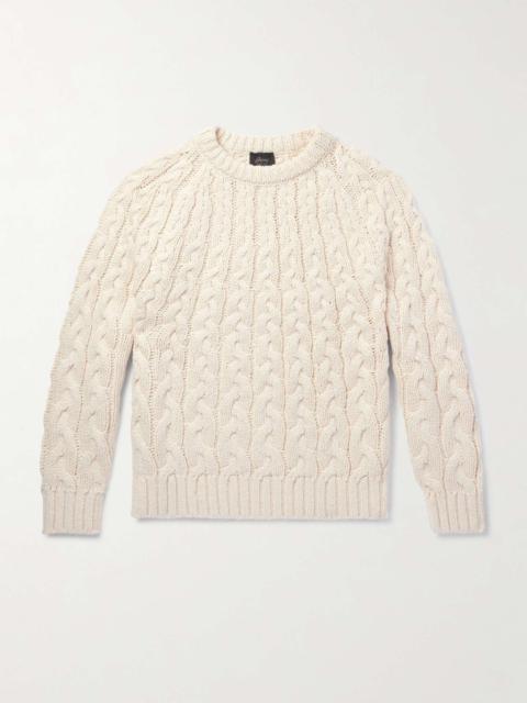 Brioni Slim-Fit Cable-Knit Cotton Sweater