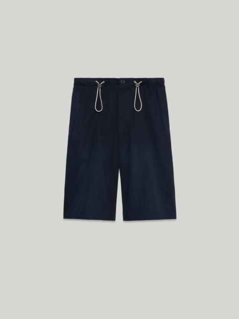 GUCCI Cotton drill shorts with embroidery