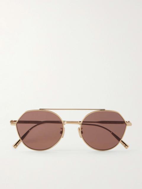 Dior DiorBlackSuit R6U Aviator-Style Gold-Tone Sunglasses