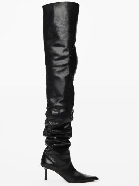 Alexander Wang VIOLA 65 HIGH HIP BOOT IN COW LEATHER