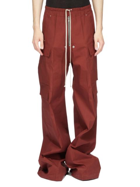 Rick Owens Wide-Leg Cotton-Blend Drawstring Cargo Trousers
