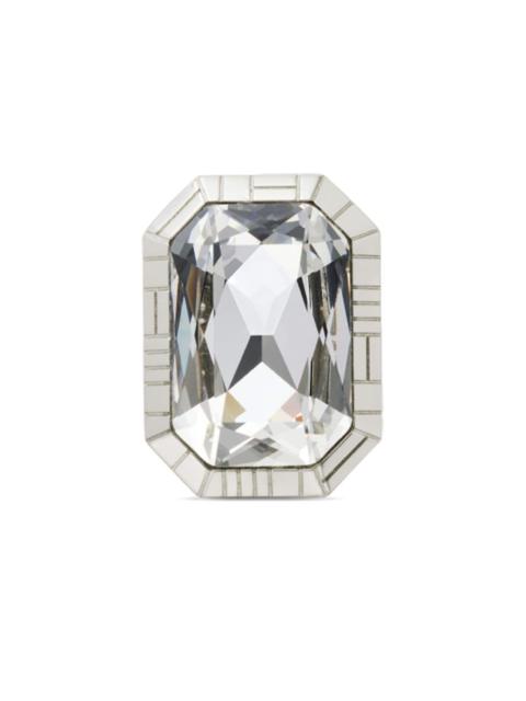 VERSACE Greca Quilting crystal-embellished ring