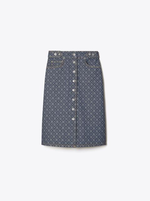 TORY BURCH Flared Denim Skirt