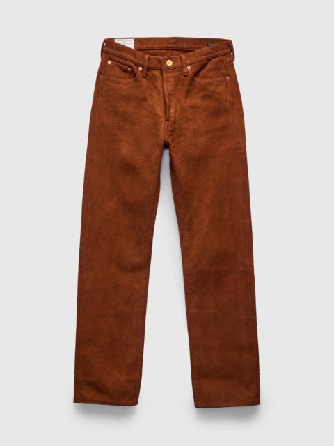 Studio D'Artisan 1914W "Amami Mud-Dyed" 17oz Brown Sashiko Jeans - Regular Straight Fit