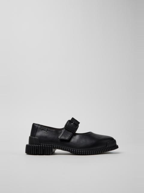 CAMPER Pix Black Leather Shoes for Women.