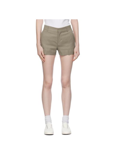 AMI Paris Beige Creased Shorts