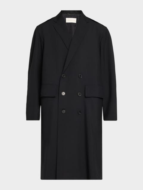 Dries Van Noten Men's Reubens 32 Double-Breasted Mid-Length Overcoat