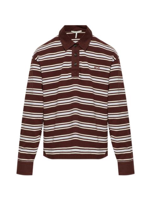 rag & bone striped long-sleeved polo shirt