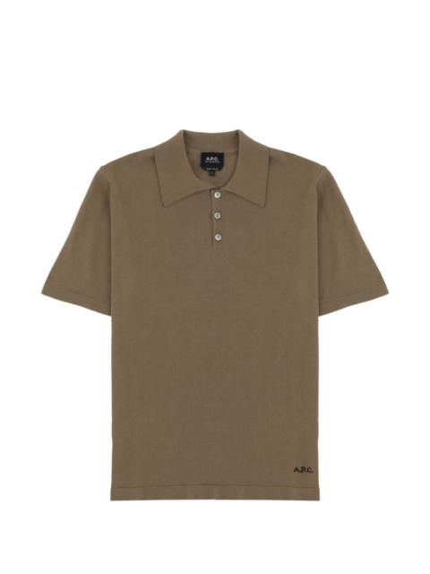 A.P.C. logo-detail polo shirt