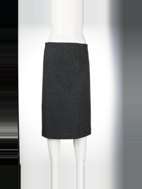 wool-blend pencil skirt