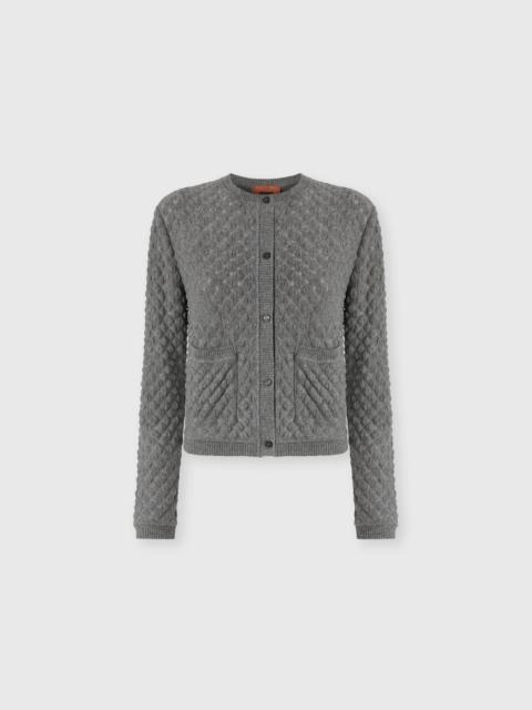 Missoni Cashmere Cardigan with Lace Pattern