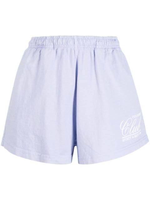 Sporty & Rich logo-print cotton shorts