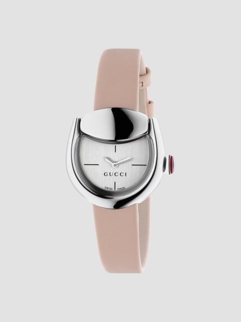 GUCCI Women's Horsebit Stainless Steel & Leather Strap Watch/23MM x 27MM - Beige Silver