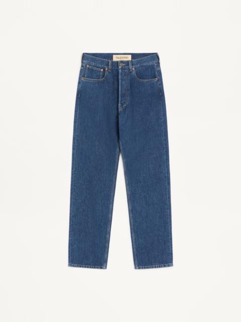Valentino VALENTINO DENIM PANTS WITH VGOLD