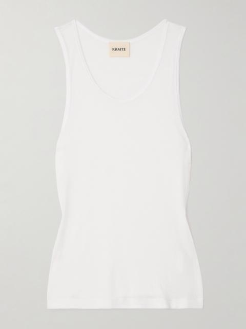 KHAITE Johnnie Ribbed-knit Tank