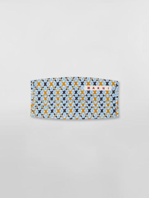 Marni MICRO CHECK DESIGN COTTON REUSABLE FACE MASK COVER