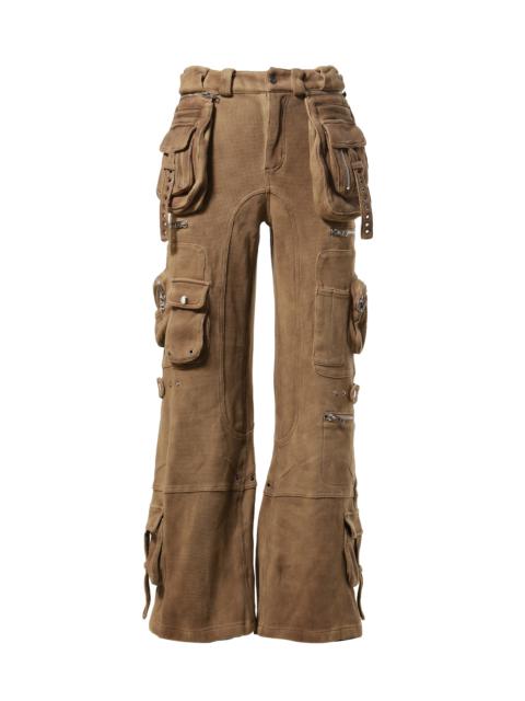 NO/FAITH STUDIOS HEAVY WAFFLE CARGO PANTS / KHA