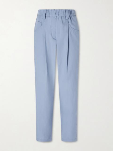 Brunello Cucinelli Cotton-voile Tapered Pants